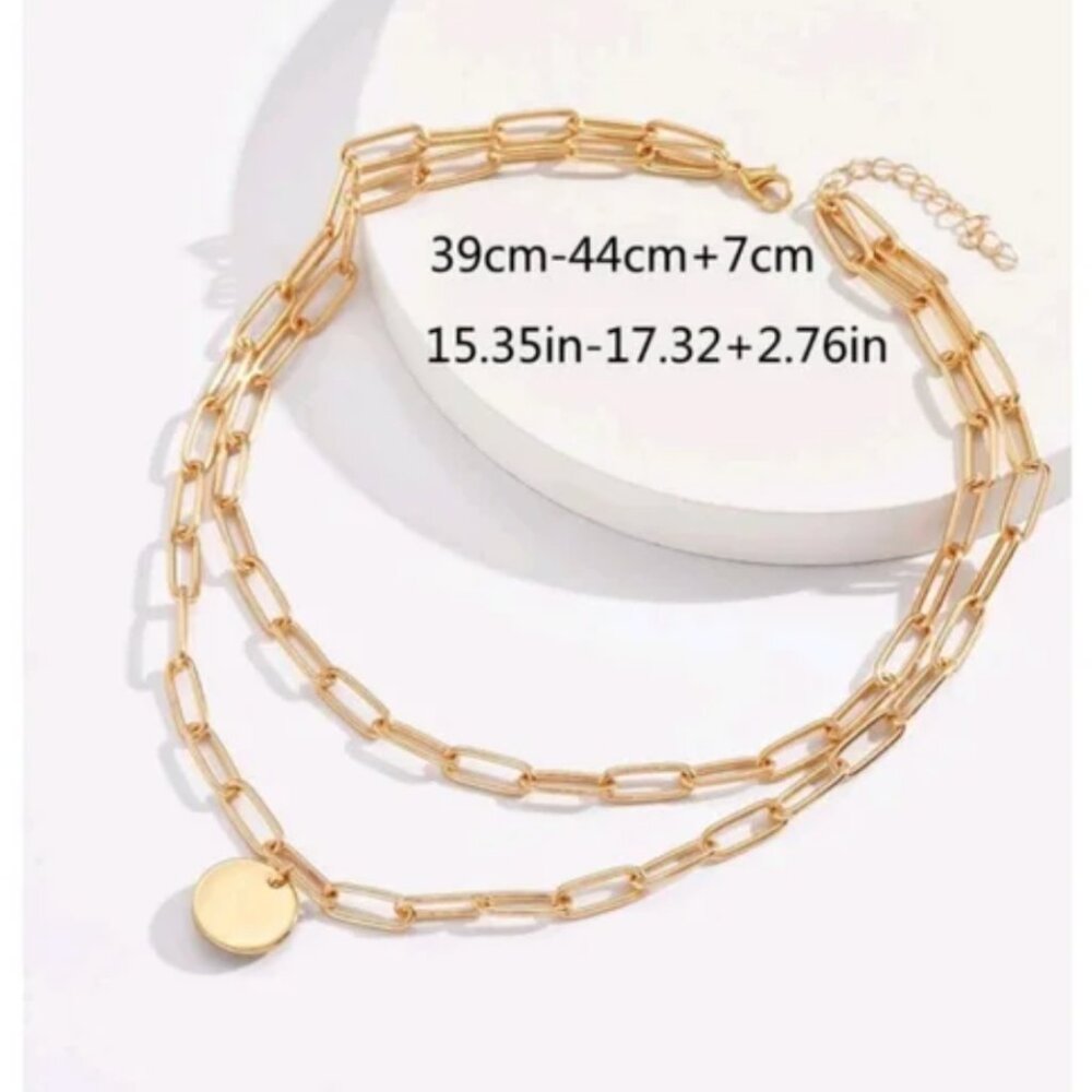 14K Gold Filled Paper Clip Gold Filled Necklace - Picture 4 of 4